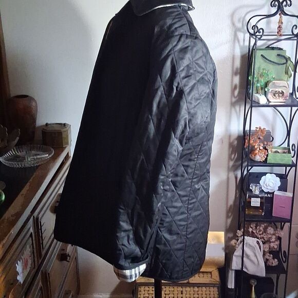 AUTHENTIC BURBERRY BLACK QUILTED LIGHT JACKET MEDIUM - Picture 6 of 11